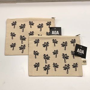 (2) AOA Studio Canvas Make-Up Bag 💄